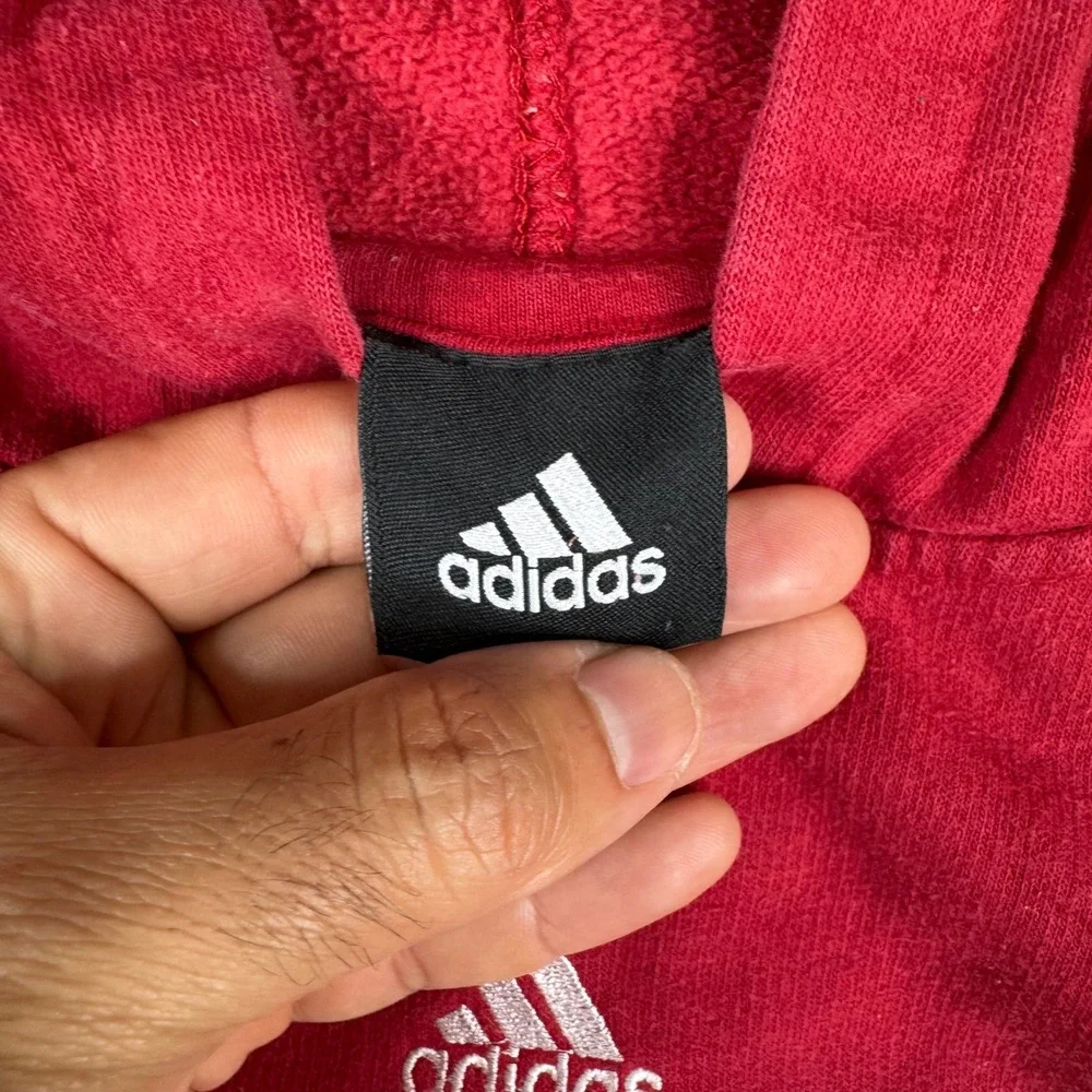 Adidas Hoodie Youth Size M Red Alabama Crimson Tide Embroidered Pullover Sweat